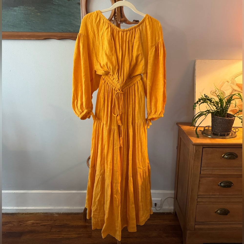 Free People Yellow Maxi Dress